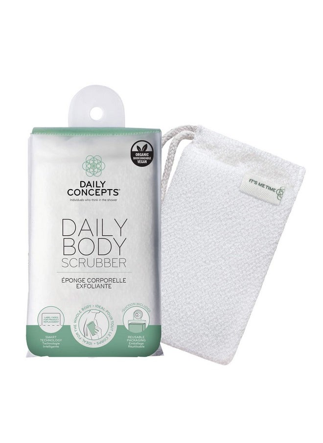 Daily Concepts - Daily Body Scrubber, Soy-Based And Organic Cotton. For The Whole Body. The Bath Sponge Deeply Cleanses The Skin And Creates A Rich Foamy Lather. Exfoliation - Image 1