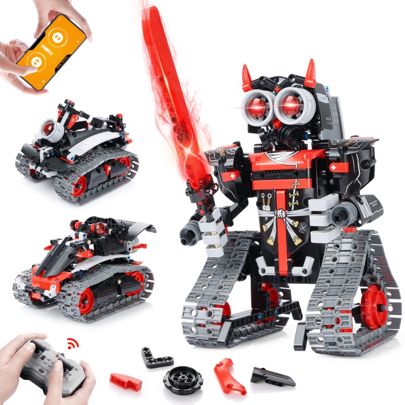 GILI Robot Building Remote Control Gift STEM Building Kit for Boys 8-12 - 3 in 1 Educational Toys for 6 7 8 9 10 11 12 + Year Old Boys Birthday Gifts for Kids - Tracked Racer Car Tank Robotics - Image 1