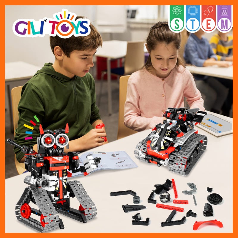 GILI Robot Building Remote Control Gift STEM Building Kit for Boys 8-12 - 3 in 1 Educational Toys for 6 7 8 9 10 11 12 + Year Old Boys Birthday Gifts for Kids - Tracked Racer Car Tank Robotics - Image 3