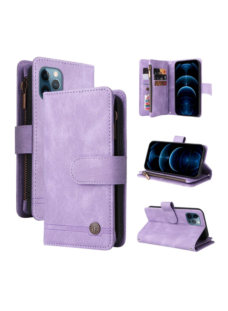 Suteni Flip Cover Leather Hidden Card Slots Phone Case for iPhone - Image 3