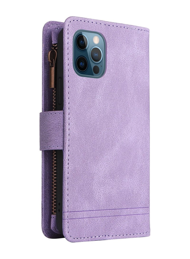 Suteni Flip Cover Leather Hidden Card Slots Phone Case for iPhone - Image 2