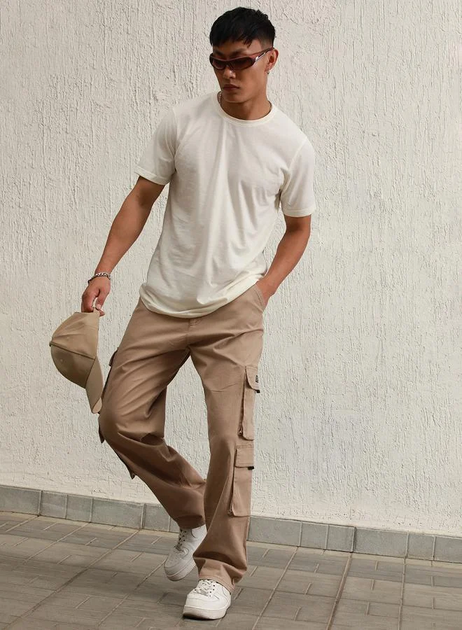Hubberholme Straight Fit Double Cargo Pocket Pants by Styli