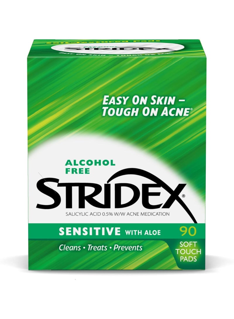 Stridex Stridex Medicated Acne Pads, Sensitive, 90-count - Image 1