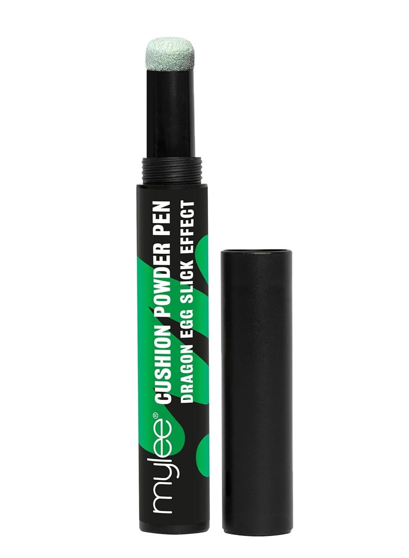 مايلي قلم بودرة أظافر كروم وسادة هوائية بودرة أظافر ثلاثية الأبعاد زخرفة معدنية لامعة، تأثير مرآة يدوم طويلاً أداة مانيكير  بيضة تنين - Image 3