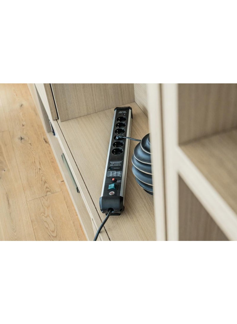 Brennenstuhl - Premium-Protect-Line USB-C and USB Input 60.000 A. Current Protection 3 m. Wired 6 Socket Socket - Image 1
