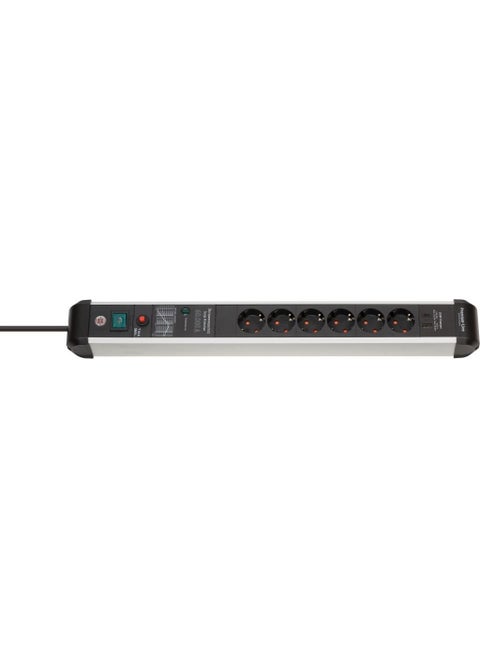 Premium-Protect-Line USB-C and USB Input 60.000 A. Current Protection 3 m. Wired 6 Socket Socket