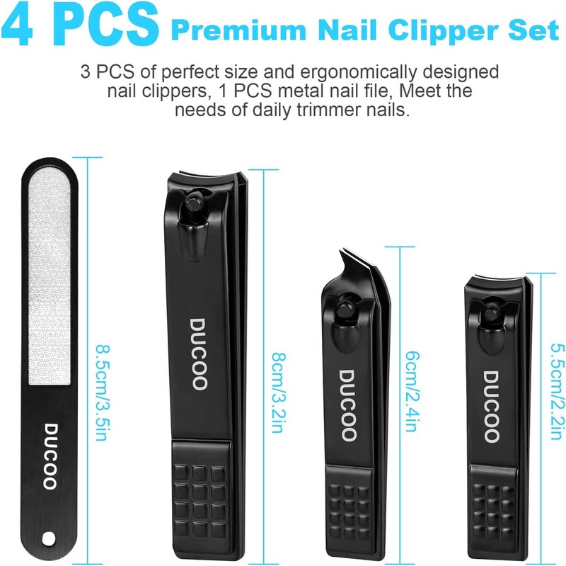 DUCOO 4-Piece Nail Clippers Set - Image 2