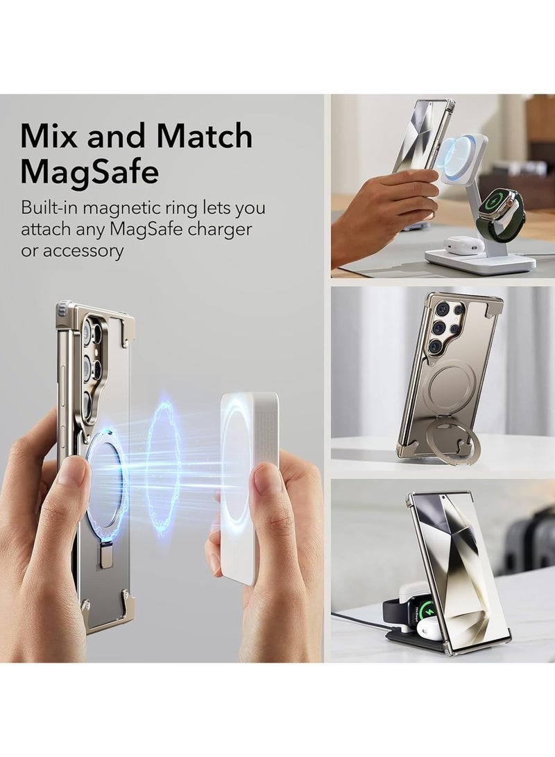 general Phone case for Samsung Galaxy S24 Ultra, sleek and simple Protective shock absorbing Aircraft-grade aluminum case with built-in stand Galaxy S24 Ultra phone case - Image 2