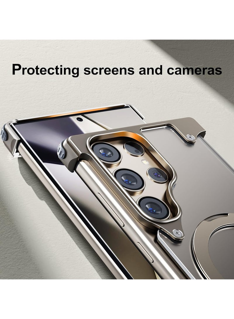 general Phone case for Samsung Galaxy S24 Ultra, sleek and simple Protective shock absorbing Aircraft-grade aluminum case with built-in stand Galaxy S24 Ultra phone case - Image 5