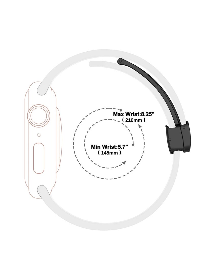 Generic - Magnetic Band for Apple Watch Ultra 49mm 45mm 44mm 42mm, Soft Silicone Sport Strap Men Women Compatible with iWatch Series 8/7/6/5/4/3/2/1/Ultra - Image 1