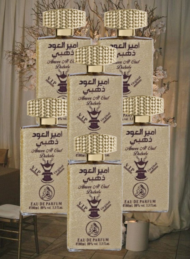 الفخر 6 قطع عطر امير العود ذهبي 100مل - Image 1