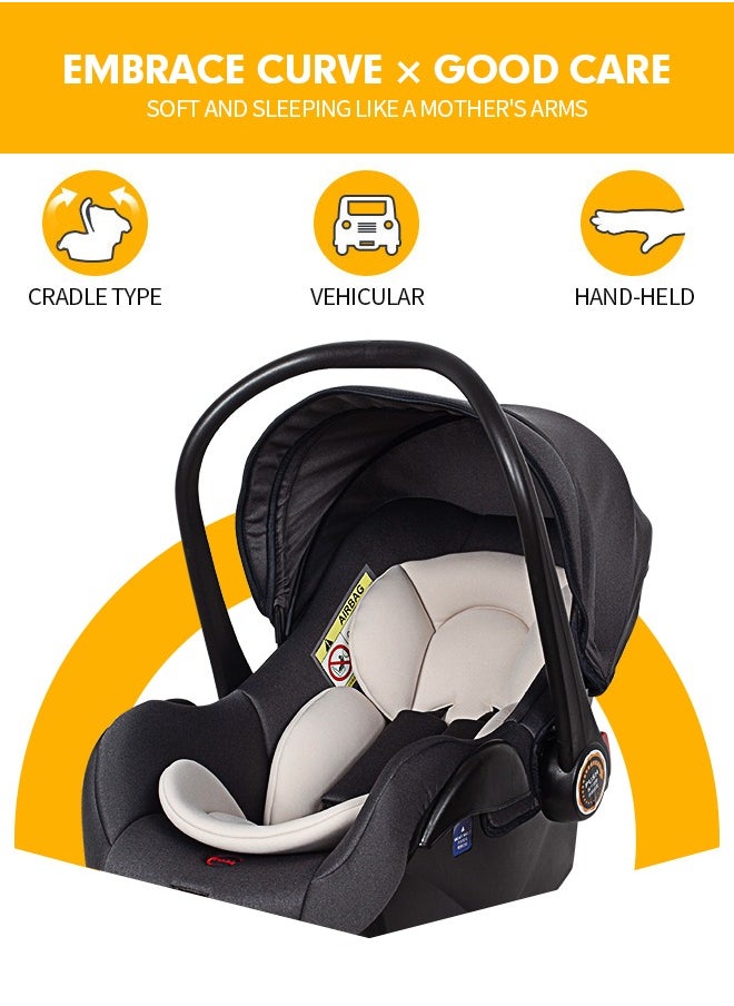 Soft Touch - Baby Car Seat With Full Body Support Cushion Baby Carrier Cot with Adjustable Canopy - Image 1