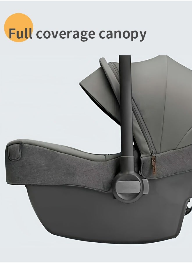 Soft Touch - Baby Car Seat With Full Body Support Cushion Baby Carrier Cot with Adjustable Canopy - Image 1