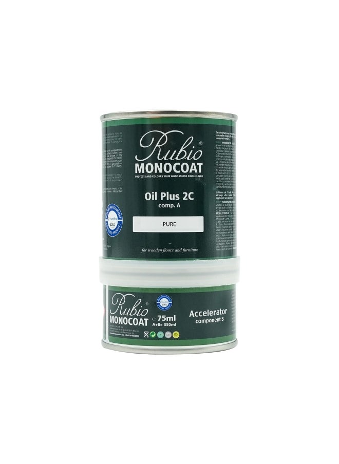 Rubio Monocoat - Zero Voc 2 Component Oil Finish Pure 350 Ml - Image 1