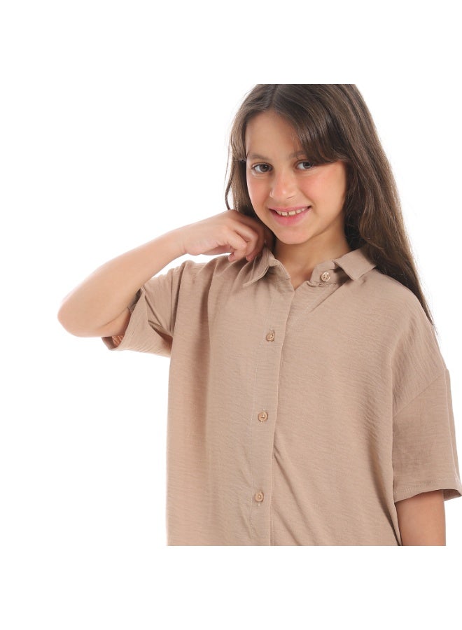Caesar Girls' half-sleeved suit with front buttons - Image 5