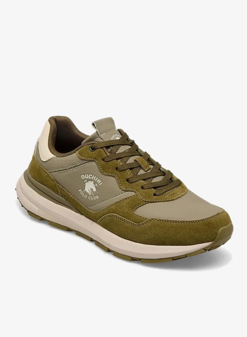دوتشيني Men Logo Print Lace-Up Ankle Sneakers