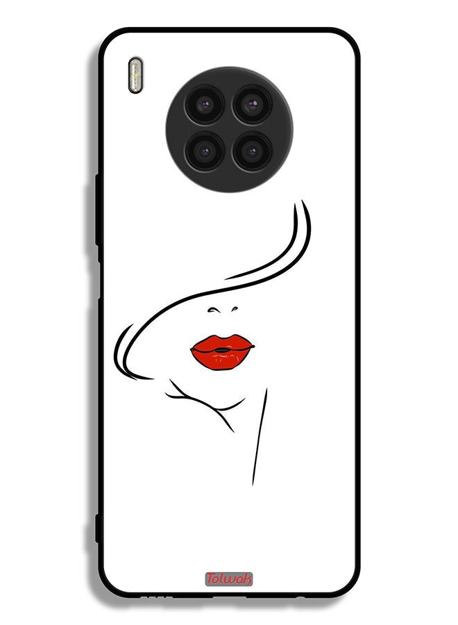 Tolwak Honor 50 Lite Protective Case Cover Girl Face Art - Image 2