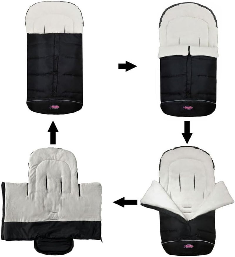 FUNLIFE Universal Stroller Footmuff with 5 Way Zippers - Image 2
