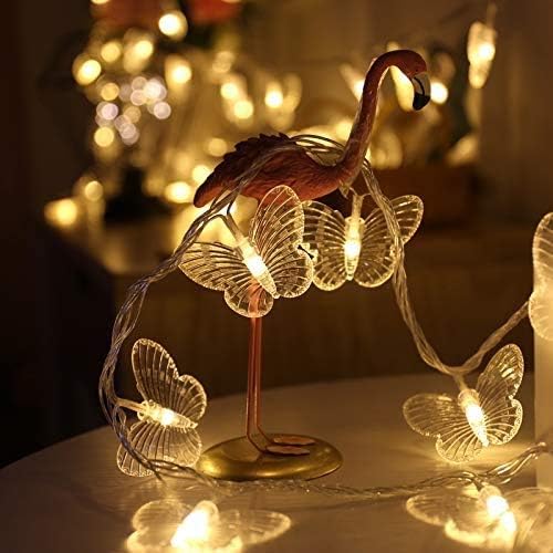 Litehom 14 Butterfly Led Light 3 Meter led Lights for Home Decoration Plug in Fairy String Lights, Diwali Lights for Decoration for Home Still Mode Only Strip Lights (14 Bulb Warm White) - Image 3