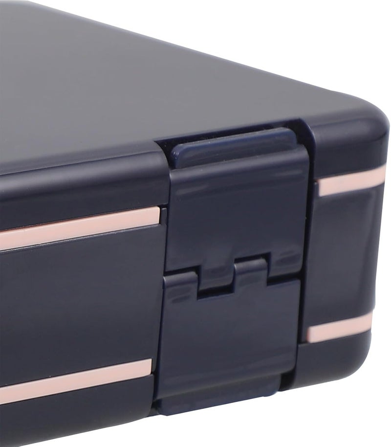 7-Day Tablet Organiser Large Capacity Double-Layer Sealed Pill Box with Compartments for Daily Medicine Vitamins Travel Use Portable Blue Case - Image 3