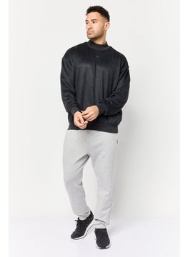 Adidas Men Sportswear Fit Long Sleeve Basketball Sweatshirt, Charcoal  - Image 4