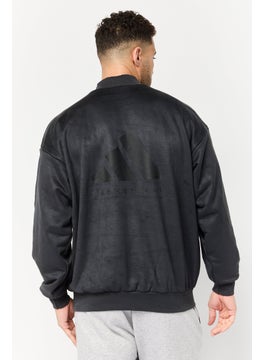 Adidas Men Sportswear Fit Long Sleeve Basketball Sweatshirt, Charcoal  - Image 2