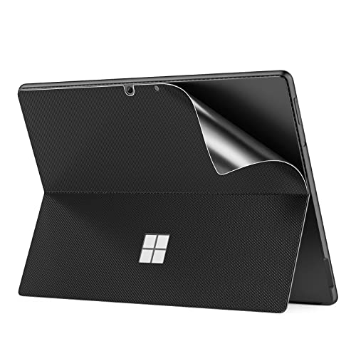 MoKo Tablet Back Skin Stick Decal for Microsoft Surface Pro 11/10 / 9/8 13-Inch Tablet, PU Leather Protective Decal Body Skin Cover for Surface Pro 11/10, Black - Image 1