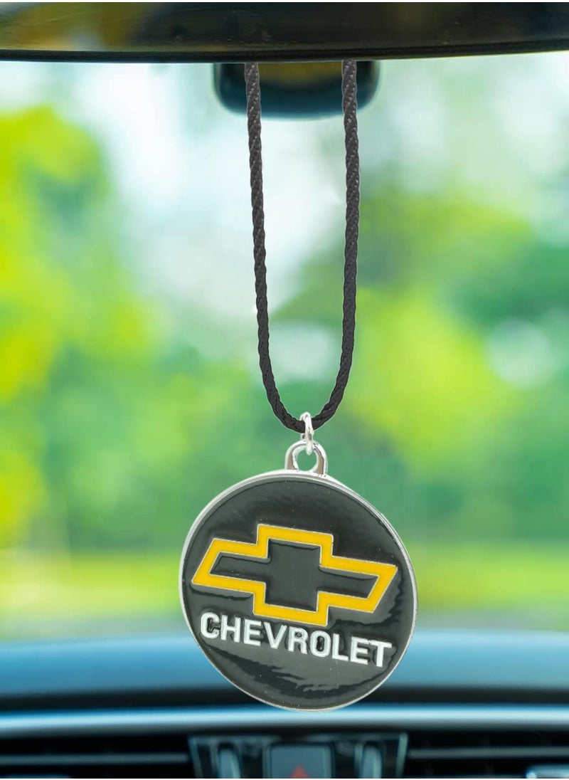 Chevrolet Lanyard - Hanging Pendant Metal Mini Car Decoration Chain, Car Pendant Mirror  1 Pcs - Image 1