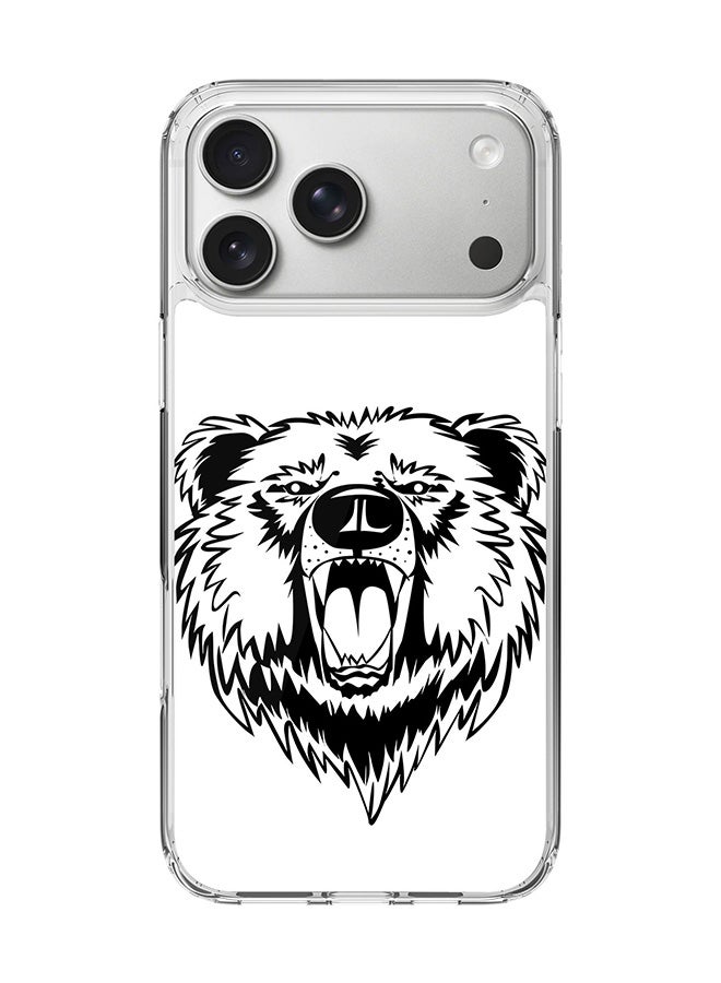 Stylizedd Classic Clear MagSafe Case for iPhone 17 Pro Max , Hybrid Soft Case Flexible Edges Anti Drop TPU PC Gel Thin Transparent Cover [ Designed for iPhone 17 Pro Max ] - Grizzly Bear