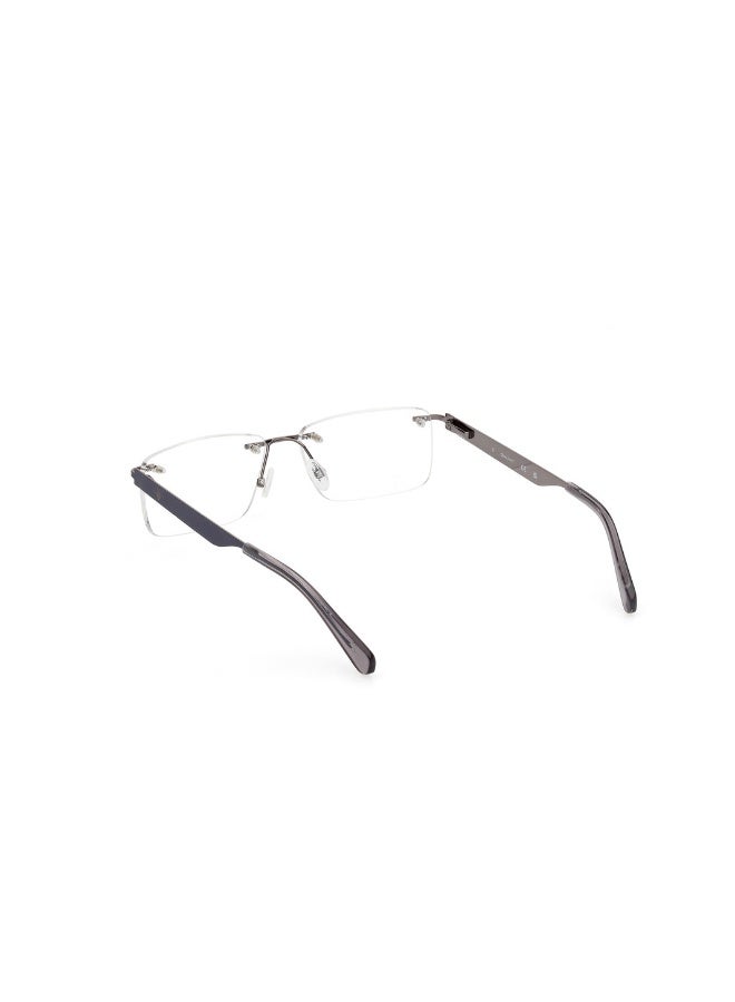 GANT Ga3296 Rectangular Metal Frames For Men Size 54, Matte Blue - Image 3