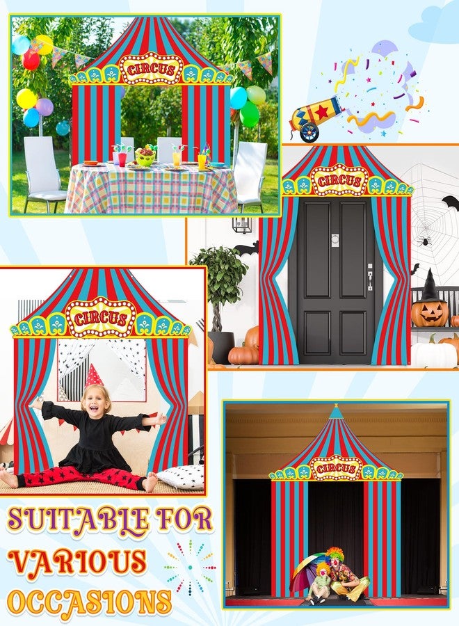 Mindsoft 3 Pcs Carnival Circus Party Decorations Carnival Clown Banner Clown Joker Photo Props Carnival Awning Hanging Banner for Circus Theme birthday Party (Red, Blue, Vintage Style) - Image 5