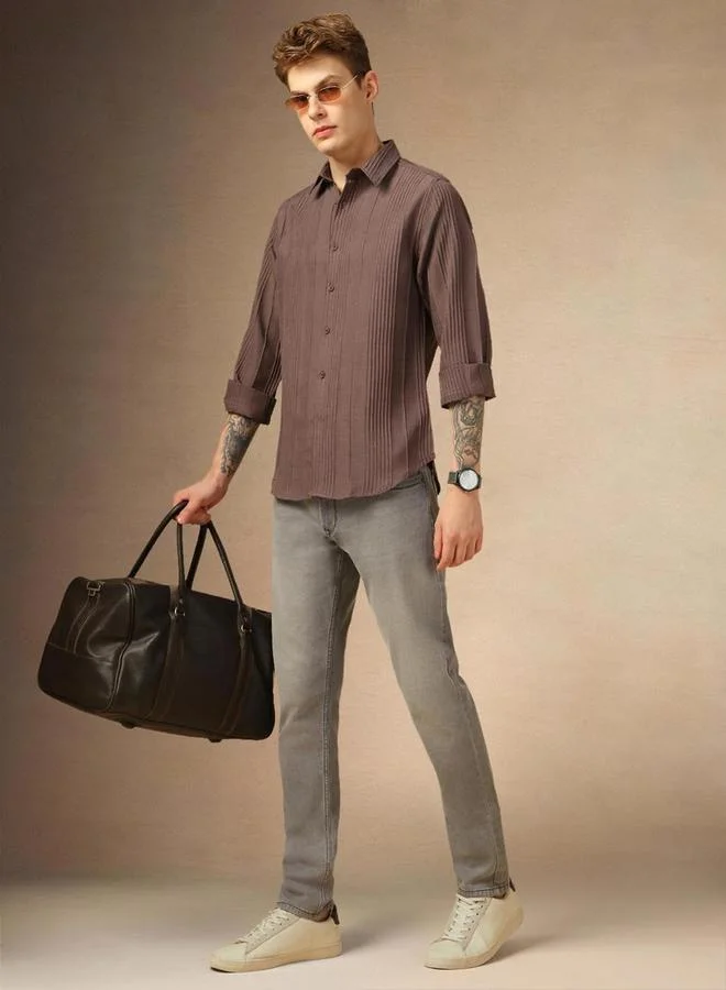 Dennis Lingo Button-Down Solid Casual Shirt by Styli