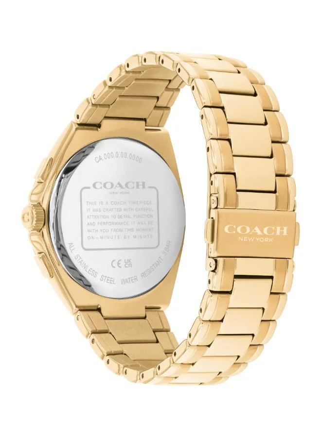 Coach  Ionic Plated Thin Gold Steel Quartz Multifunction Watch for Men | Best Price UAE