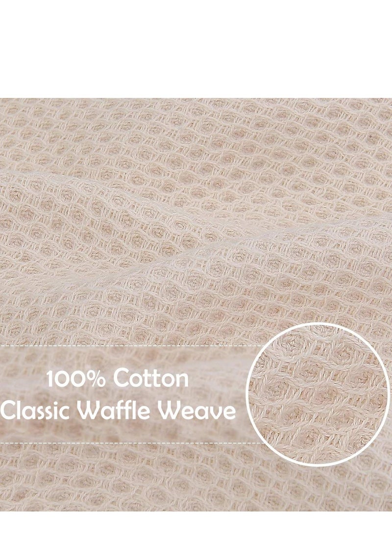 Generic Kitchen Dish Cloths,Cotton Waffle Weave, Ultra Soft Absorbent Quick Drying Dish Towels, 34x34cm, 6-Pack, Mixed Color  - Image 2