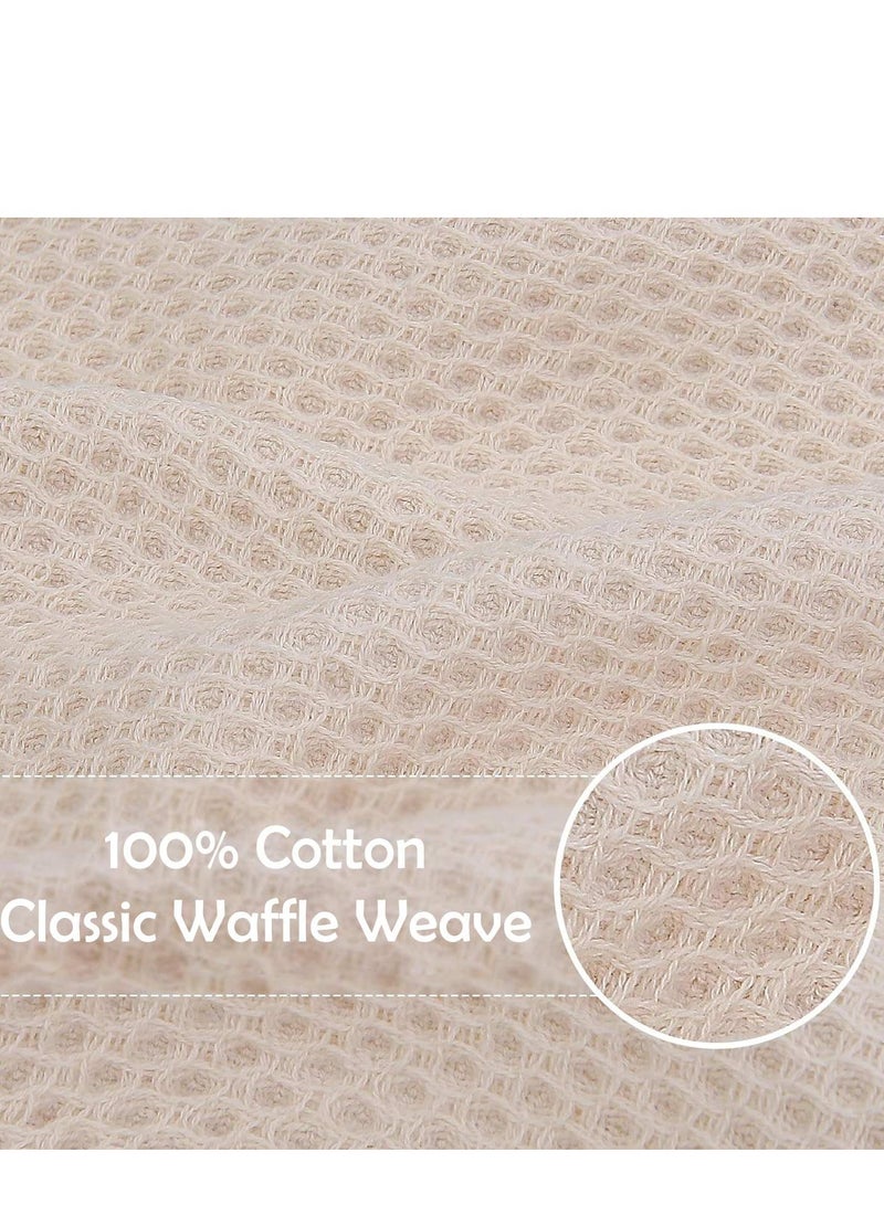 Hoasis Kitchen Dish Cloths,Cotton Waffle Weave, Ultra Soft Absorbent Quick Drying Dish Towels, 34x34cm, 6-Pack, Mixed Color - Image 2