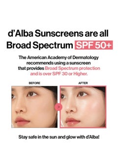 d'Alba d'alba Piedmont Italian White Truffle Waterfull Tone-up Sunscreen, Vegan Skincare, Tinted Moisturizer with SPF 50+ PA++++, Glowy Sunscreen, Gentle and Safe Use for all Skin Types  - Image 3