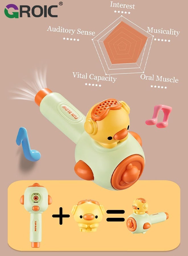 GROIC Breathing Exerciser for Kids, 3-in-1 Sensory Toys with Whistle, Floating Blow Pipe Balls, Balloon Launcher, Fine Motor Skills Learning Educational Toy for Boys Girls Gifts - Image 5