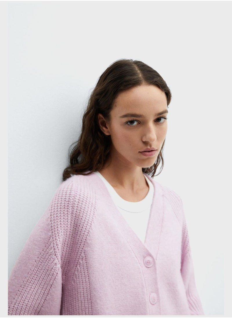 MANGO - Button Detail Cardigan - Image 1