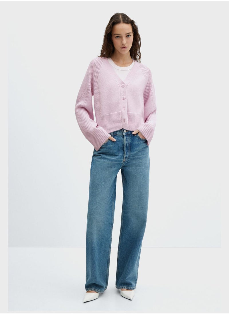MANGO - Button Detail Cardigan - Image 1