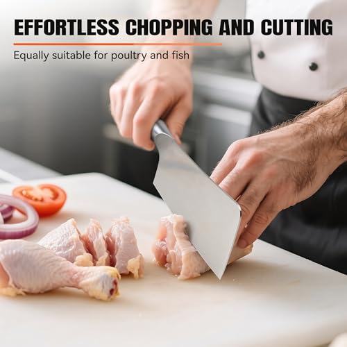 TUO Meat Cleaver Knife, 6 inch Sharp Multi-Purpose Chopper for Meat Vegetable Cutting, German High Carbon Steel Butcher Knife with Pakkawood Handle - Image 4
