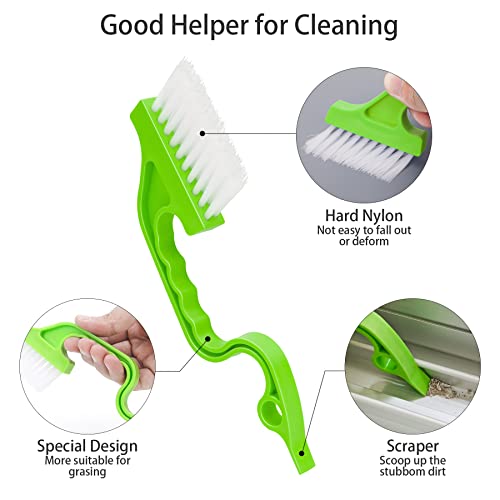 Aivwis Hand-held Groove Gap Cleaning Tools, Window Track Cleaning Brush, Crevice Cleaning Brushes for Deep Cleaning Door Window Track, Seams, Etc. - Image 3