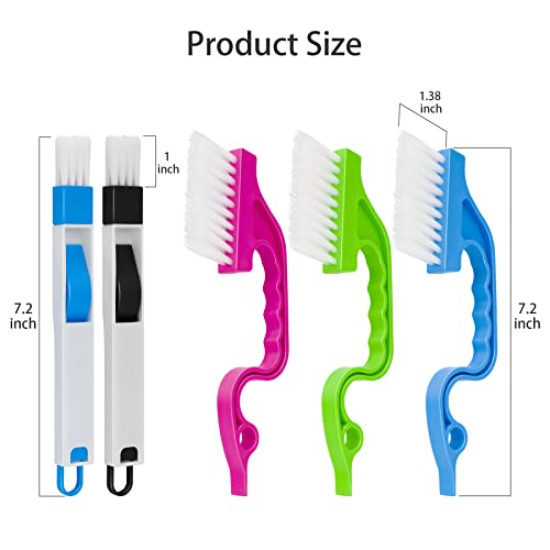 Aivwis Hand-held Groove Gap Cleaning Tools, Window Track Cleaning Brush, Crevice Cleaning Brushes for Deep Cleaning Door Window Track, Seams, Etc. - Image 2