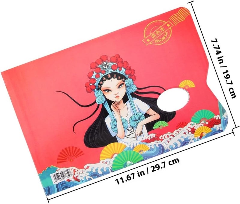 Double-Sided Watercolor Mixing Paper Pad 2pcs A4 (295×200mm) Artist Paint Pallet Trays for Watercolor and Acrylic Pigment Blending - Image 2
