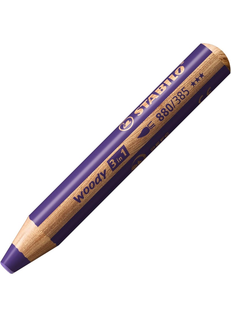 STABILO STABILO MultiTalented Pencil woody 3 in 1 ARTY  Pack of 6  Assorted Colors with Sharpener  - Image 2