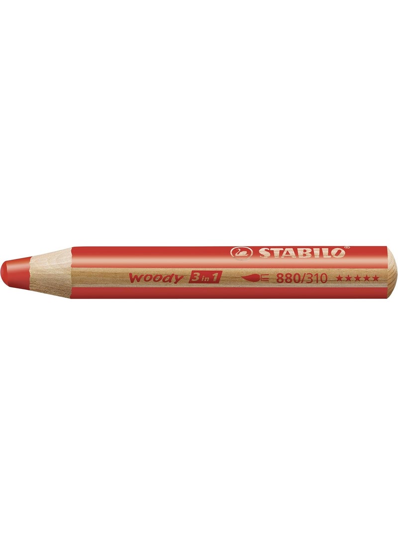 STABILO STABILO MultiTalented Pencil woody 3 in 1 ARTY  Pack of 6  Assorted Colors with Sharpener  - Image 4
