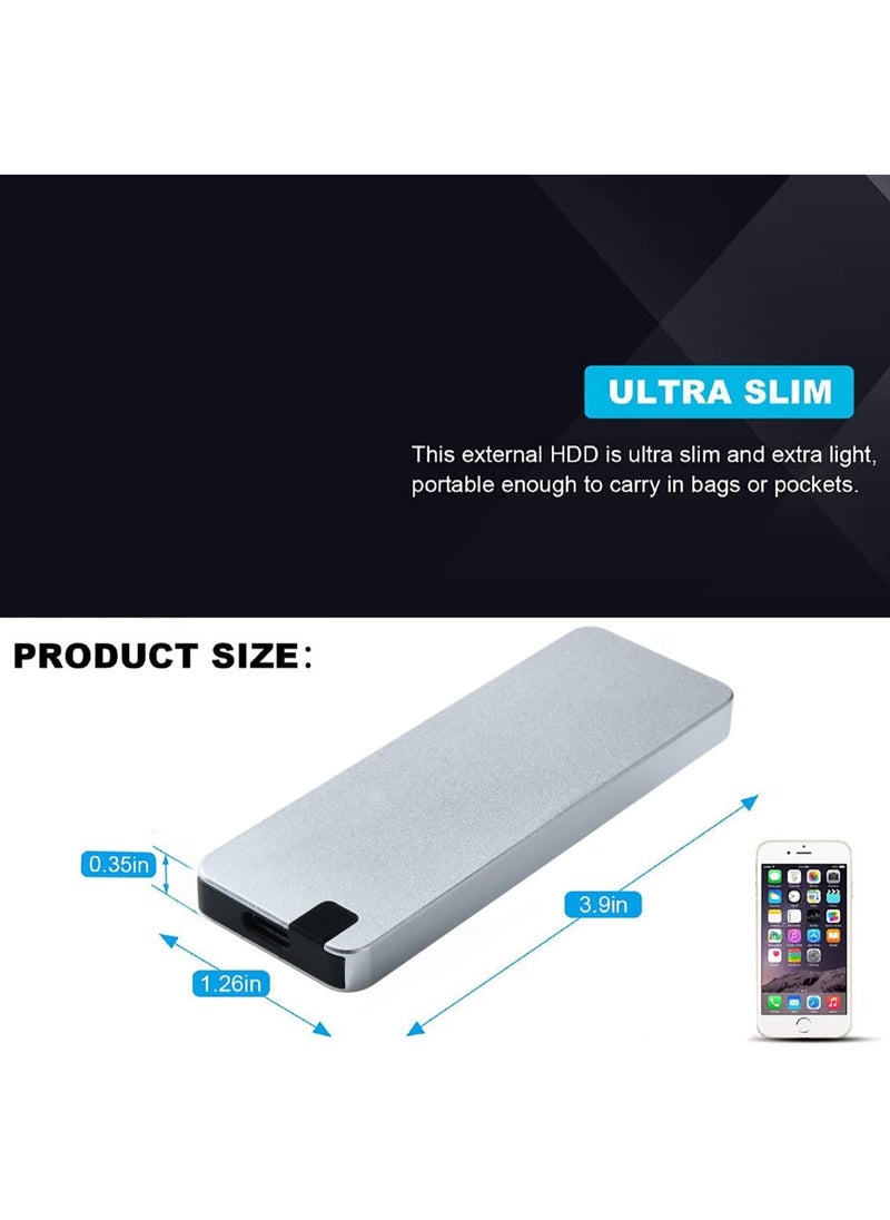 AROAQ - 16TB Portable SSD External Hard Drives Solid State External Drives Computer Backup Drive USB 3.1 to Type C Support Data Storage Transfer for Windows XP PC Laptop and Mac - Image 1