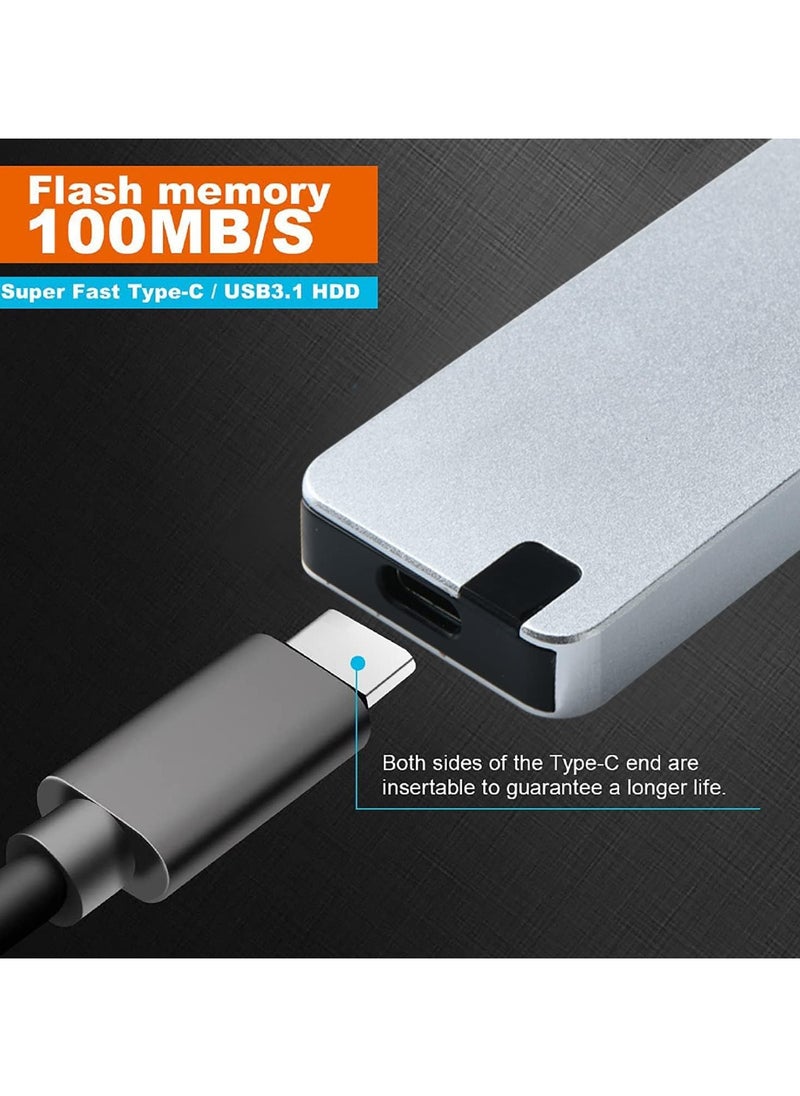 AROAQ - 16TB Portable SSD External Hard Drives Solid State External Drives Computer Backup Drive USB 3.1 to Type C Support Data Storage Transfer for Windows XP PC Laptop and Mac - Image 1
