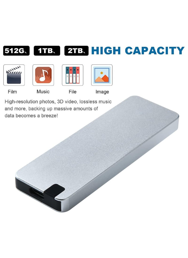 AROAQ - 16TB Portable SSD External Hard Drives Solid State External Drives Computer Backup Drive USB 3.1 to Type C Support Data Storage Transfer for Windows XP PC Laptop and Mac - Image 1