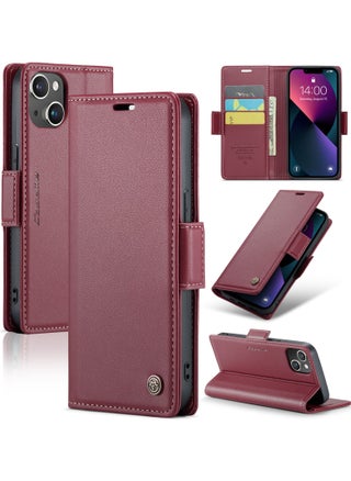 Flip Wallet Case for Apple iPhone 14 Plus, Leather Magnetic Attachment Flip Case Red - pzsku/Z64A13A1B3FCF1EBF5B1DZ/45/_/1709910436/3541c550-1581-4491-b9e1-c50c993fbfb9