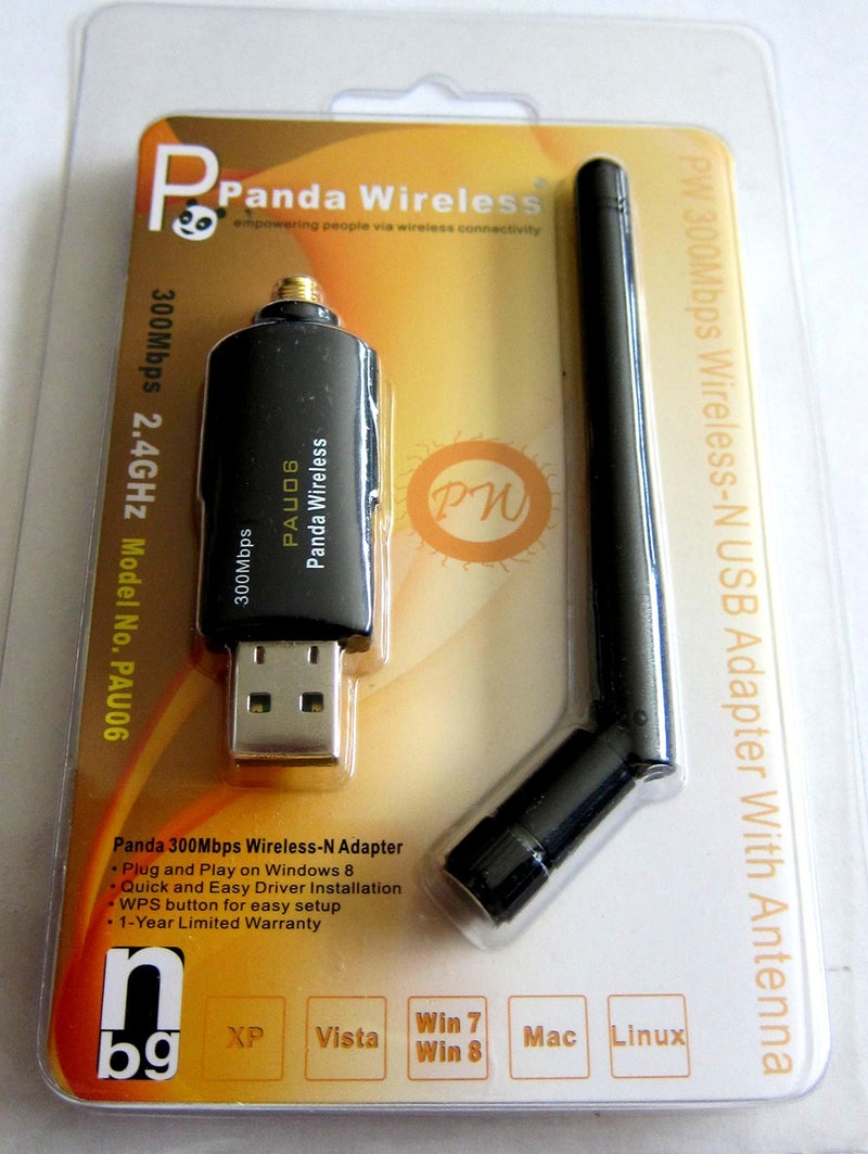 Panda Wireless PAU06 300Mbps Wireless N USB Adapter - w/High Gain Antenna - Win XP/Vista/7/8/10/11, Zorin, Mint, Ubuntu, MX Linux, Manjaro, Fedora, Centos, Kali Linux and Raspbian - Image 4